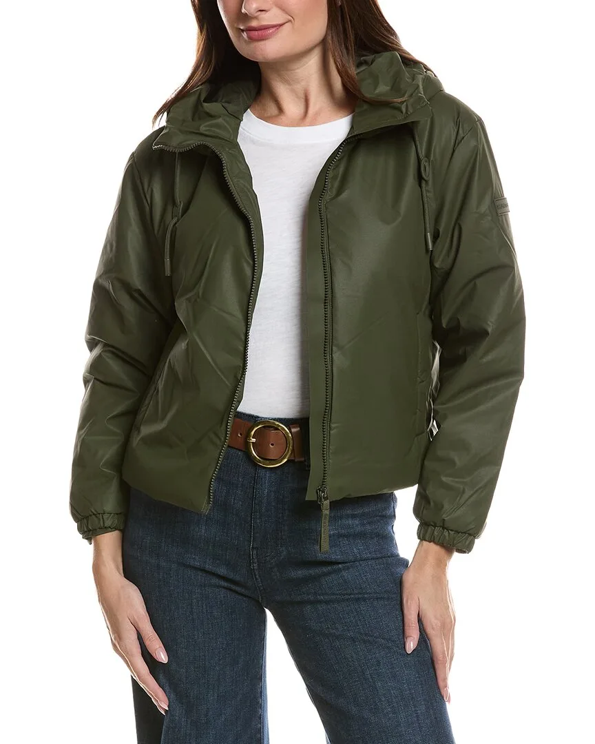 Leah Coated Cropped Rain Jacket by Hunter
