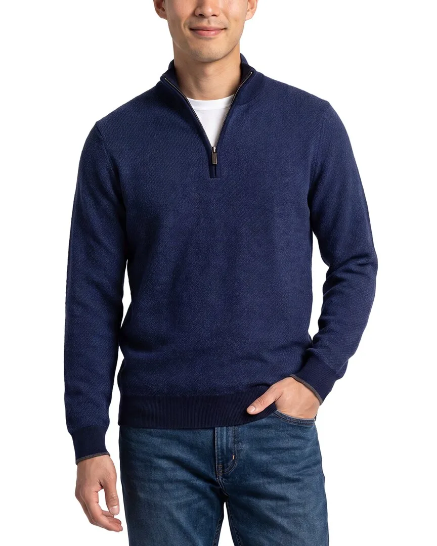 100% Cashmere Mock Neck 1/4-Zip 100% Cashmere Sweater by Forte