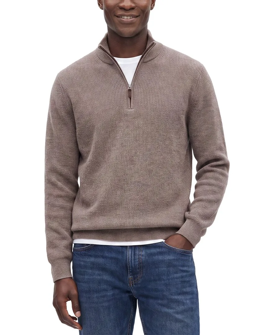 100% Cashmere Mock Neck 1/4-Zip 100% Cashmere Sweater by Forte