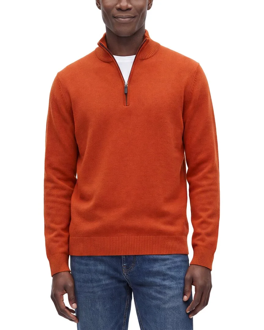 100% Cashmere Mock Neck 1/4-Zip 100% Cashmere Sweater by Forte