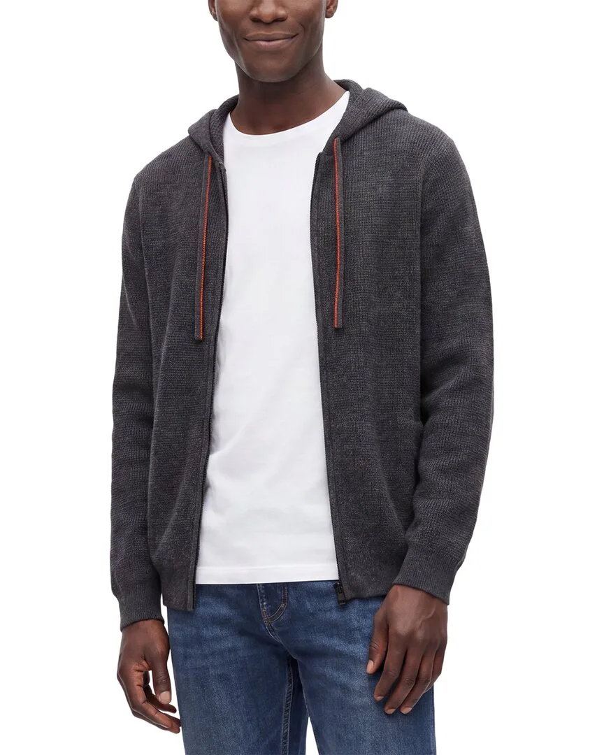 100% Cashmere Thermal Zip Hoodie by Forte