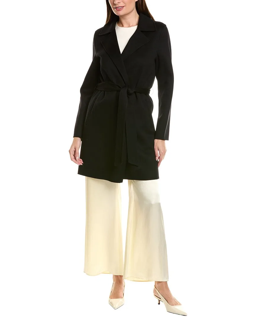 Doubleface Notch Lapel Wool & Cashmere-Blend Coat