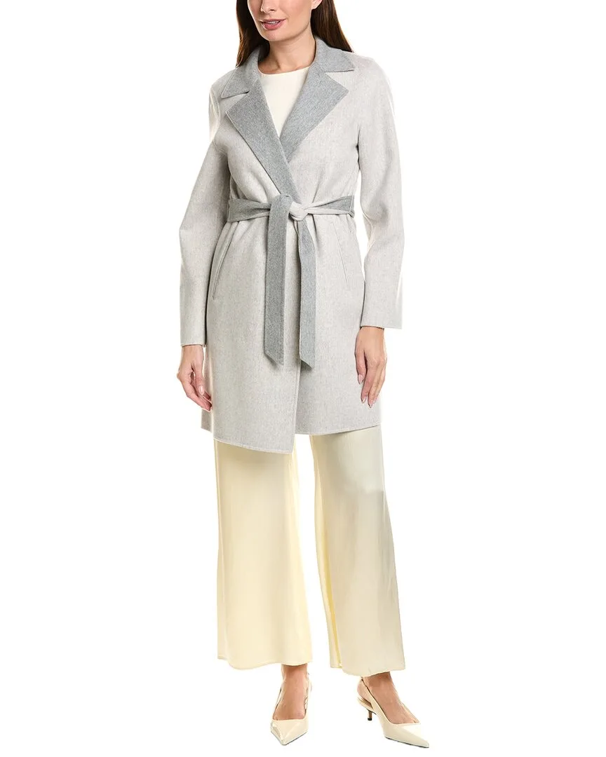 Doubleface Notch Lapel Wool & Cashmere-Blend Coat