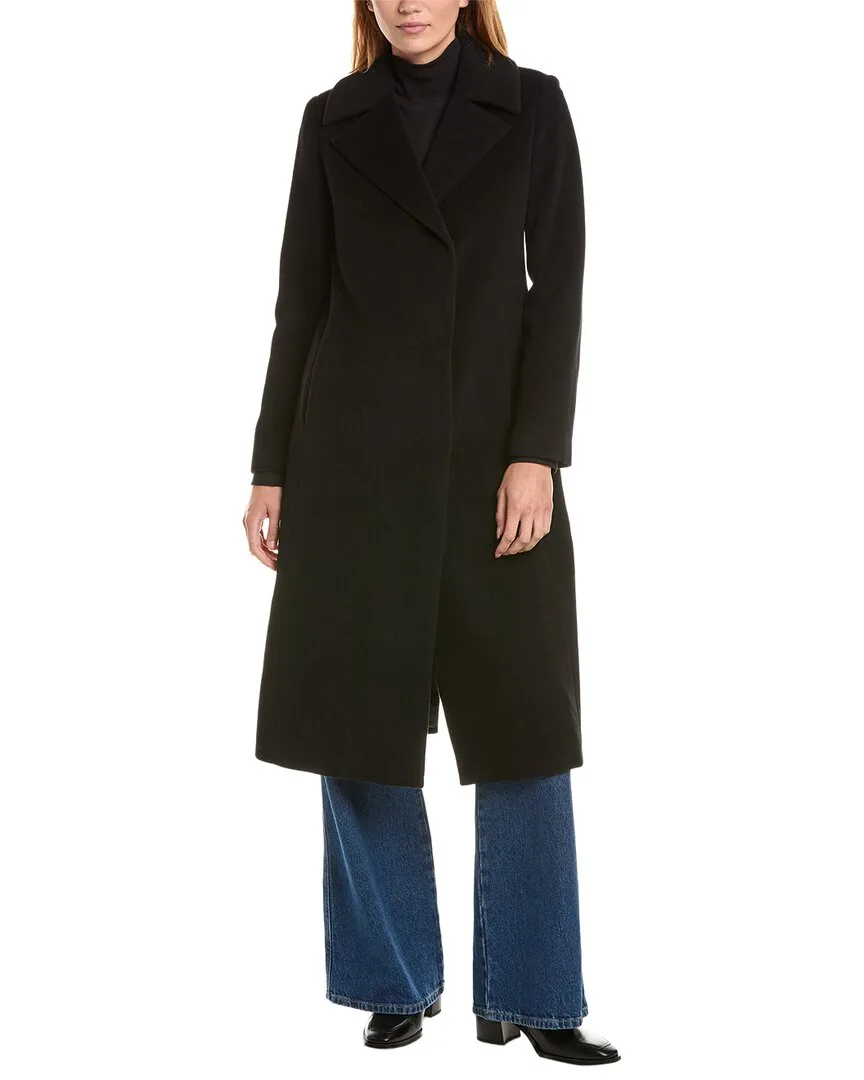 Notch Lapel Wool & Cashmere-Blend Jacket by Sofia Cashmere
