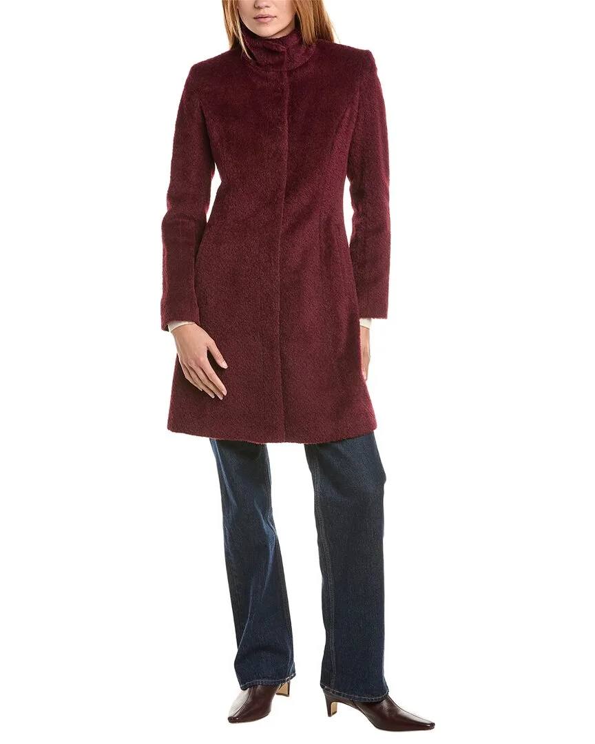 Stand Collar Wool & Alpaca-Blend Coat by Sofia Cashmere