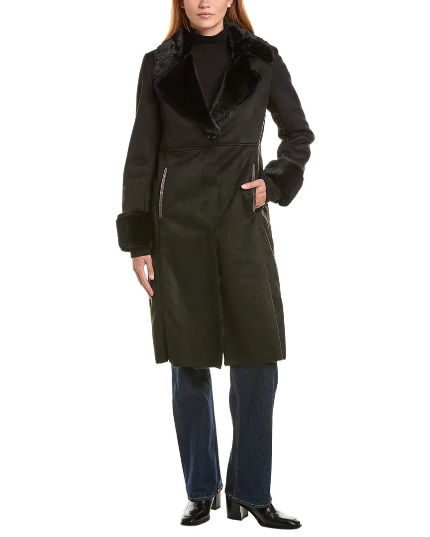 Notch Collar Maxi Coat by Via Spiga