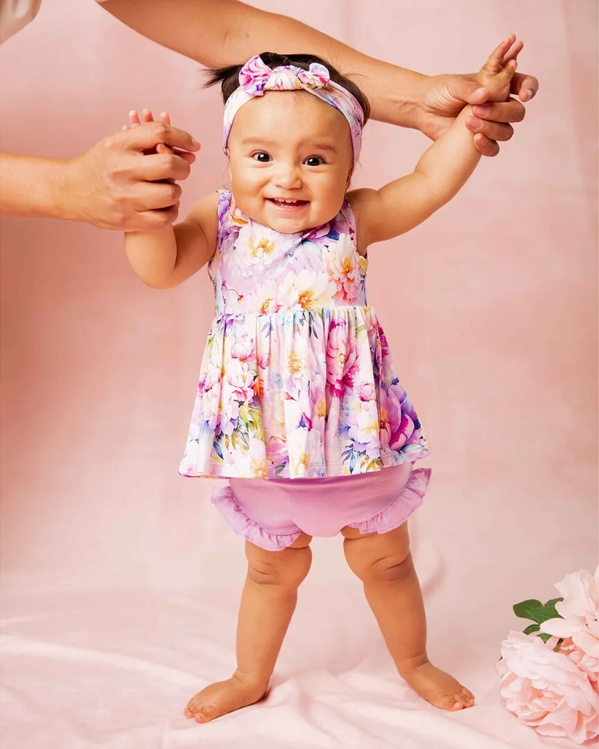 Bloom Service Sleeveless Peplum Top Set by Bums & Roses