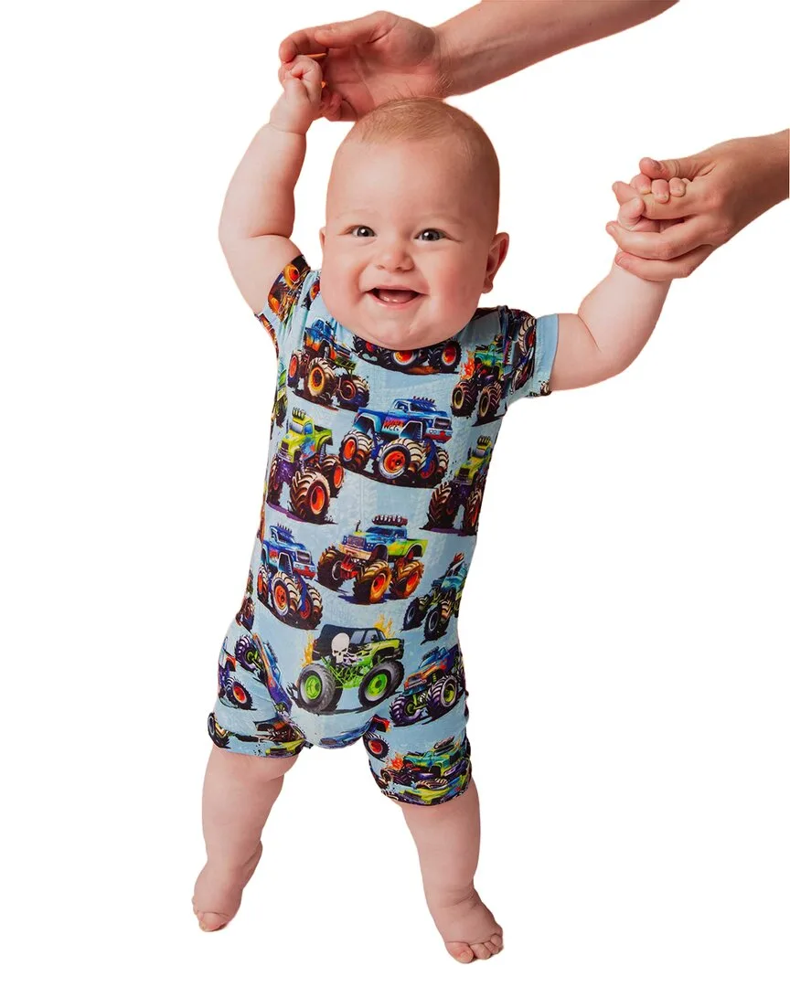 Trucks Are My Jam Shortie Romper by Bums & Roses