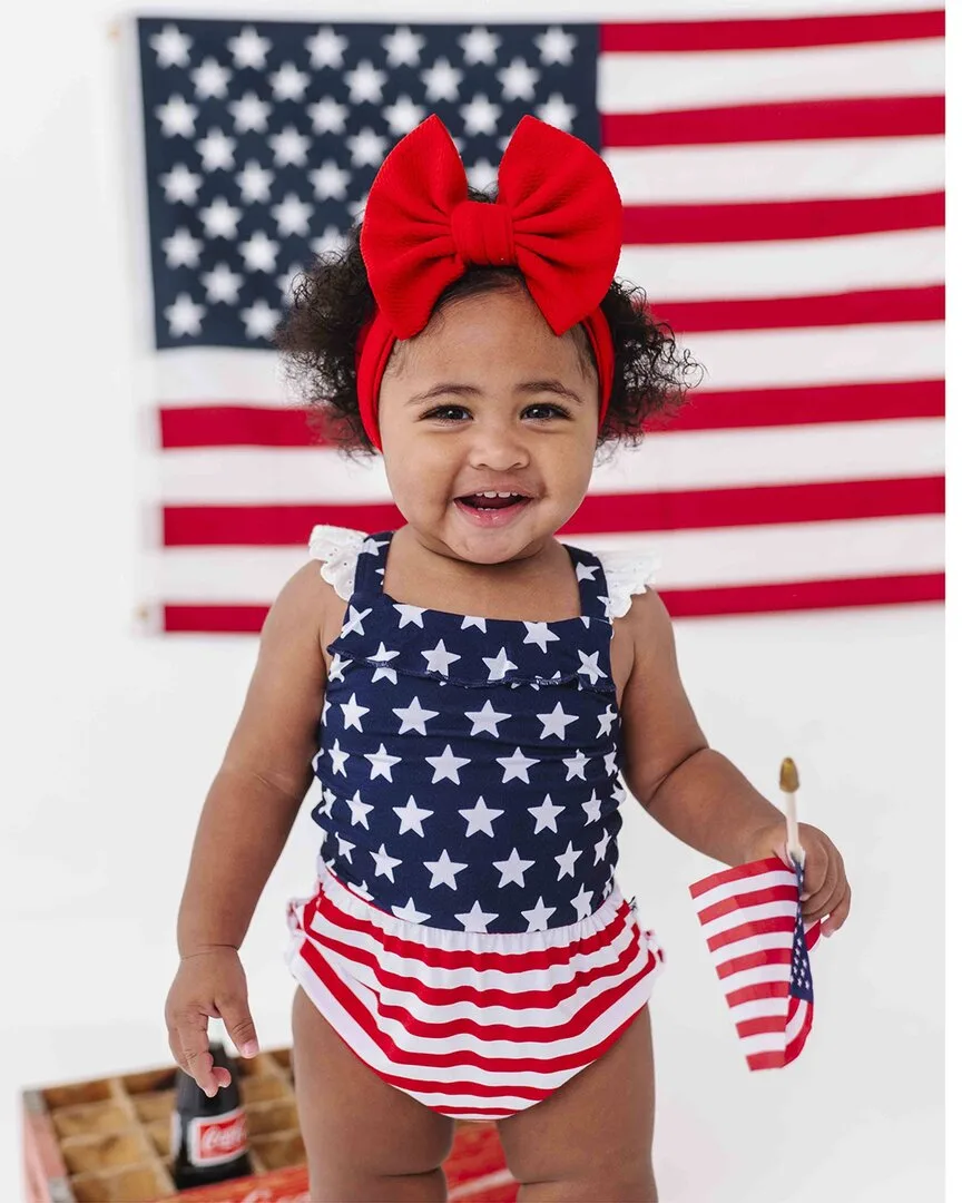 Stars & Stripes Bubble Romper by Bums & Roses