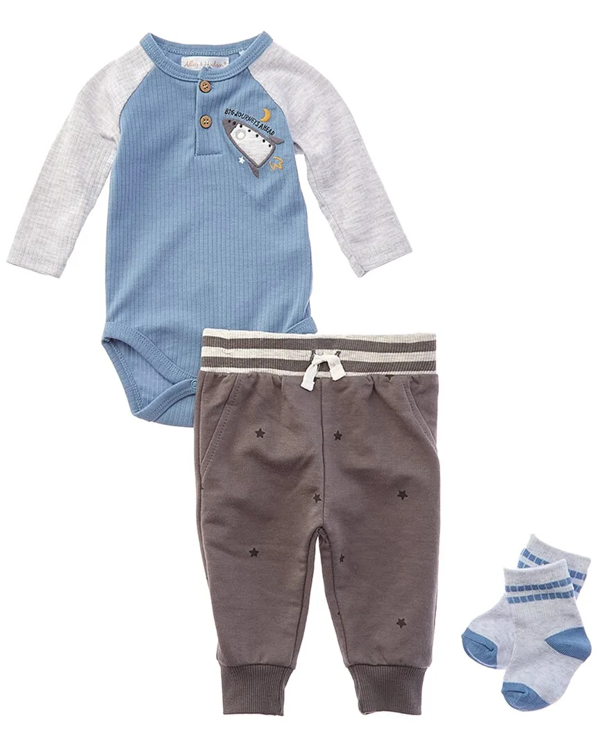 3Pc Bodysuit, Pant & Sock Set by Adley & Hudson