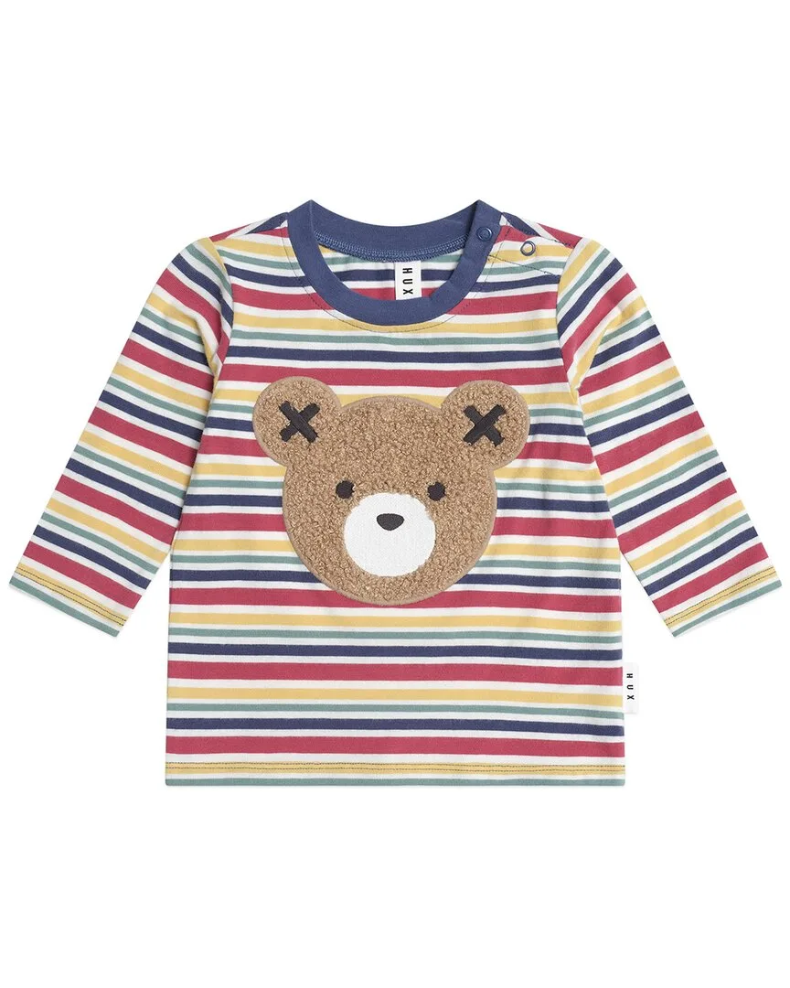 Rainbow Stripe Huxbear T-Shirt by Huxbaby