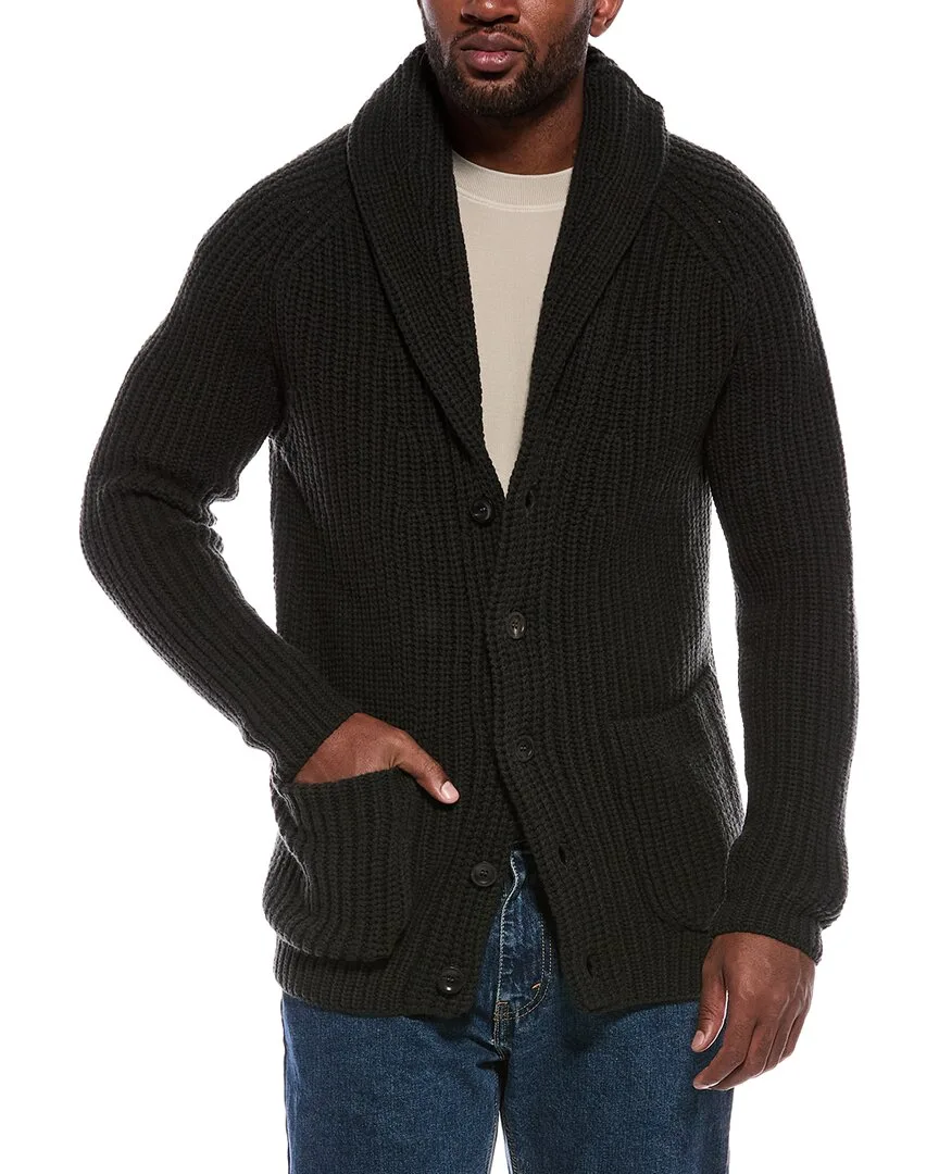 Incotex Wool Bulky Shall Cardigan Sweater by Slowear
