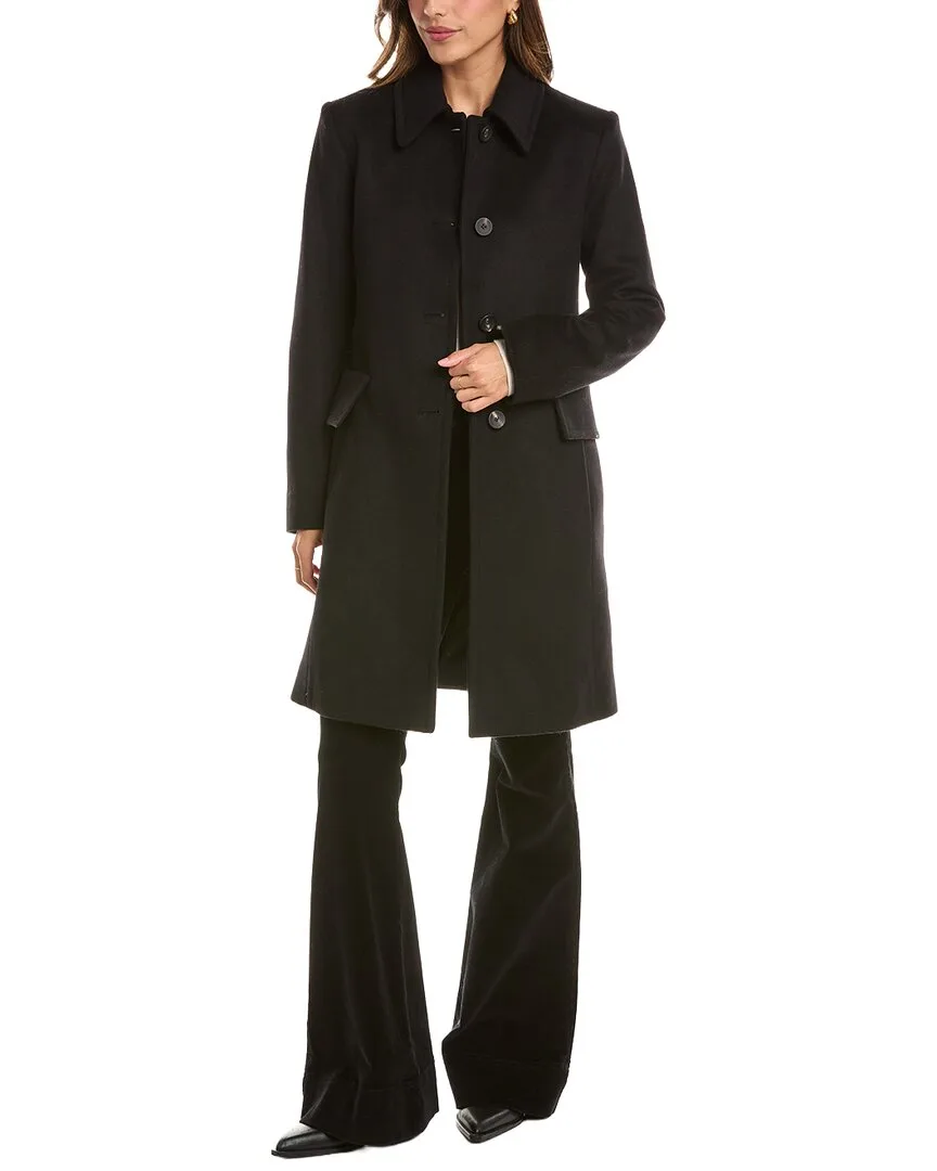 Club Collar Wool Coat