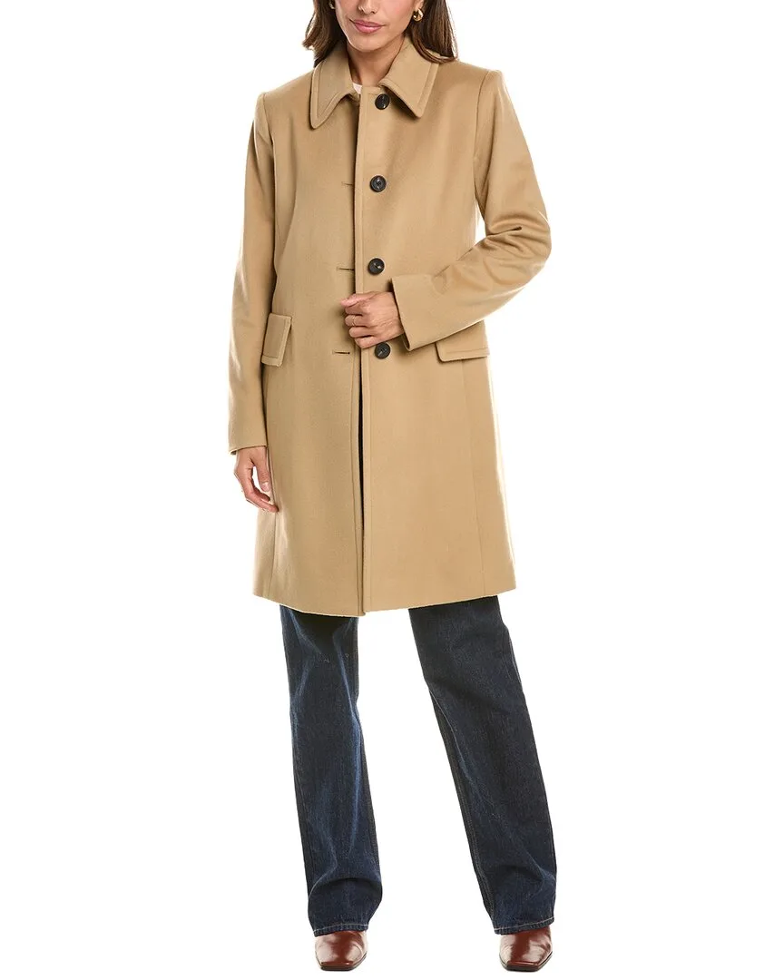 Club Collar Wool Coat