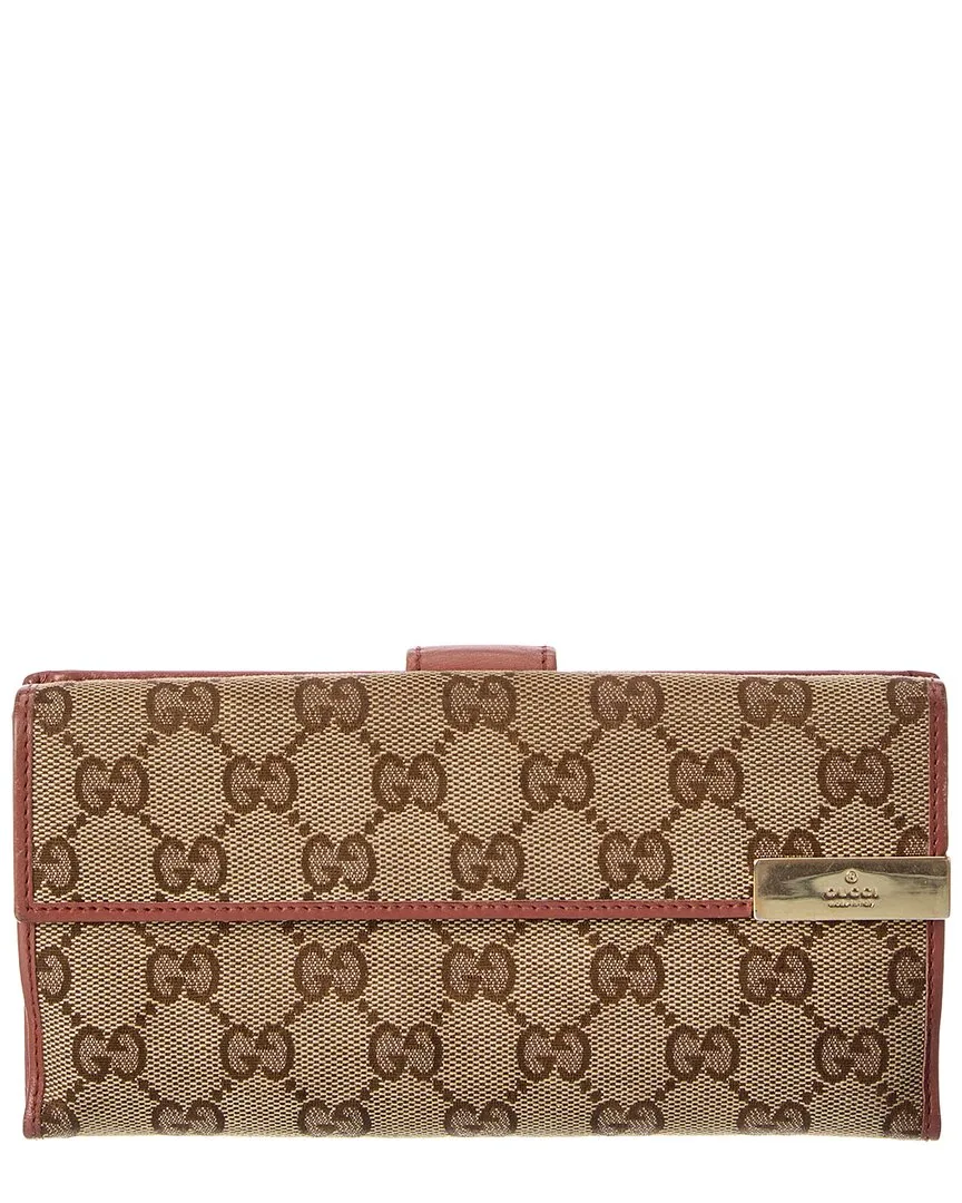 Brown Gg Canvas Key Holder (authentic Pre-Loved) by Gucci