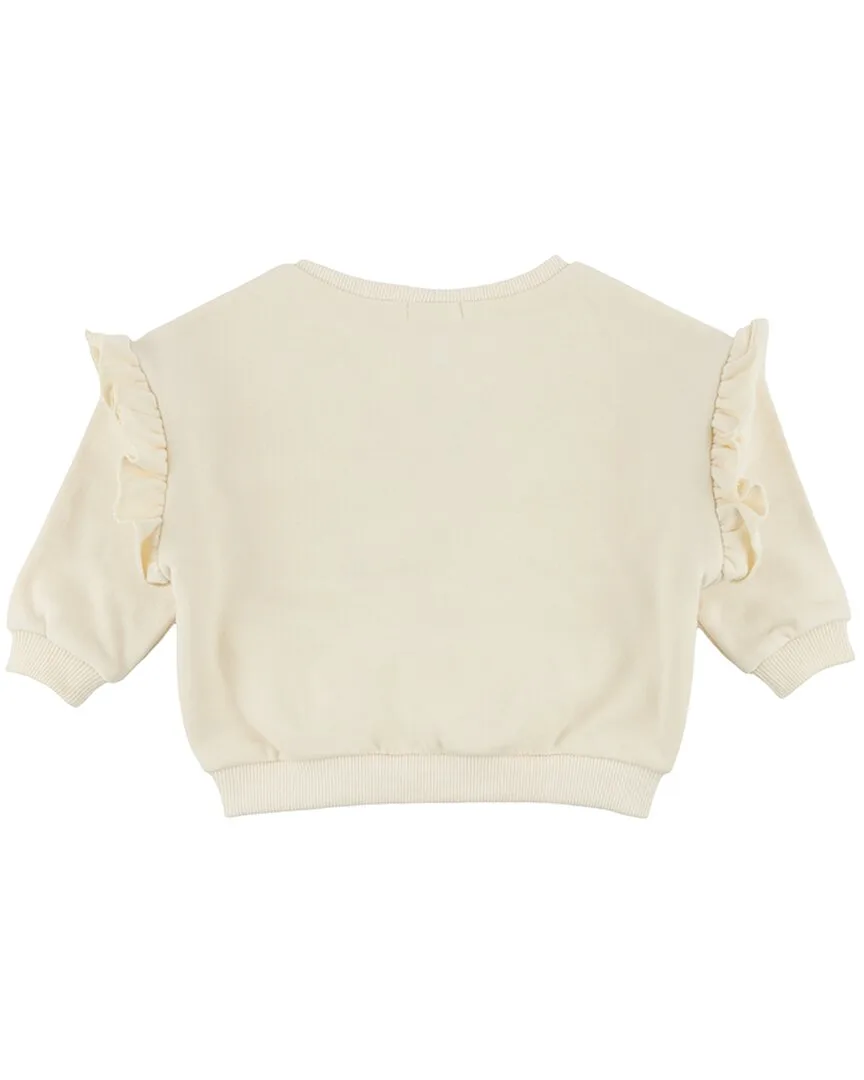 Ice-Skating Bear Ruffle Slouch Sweatshirt by Oh Baby