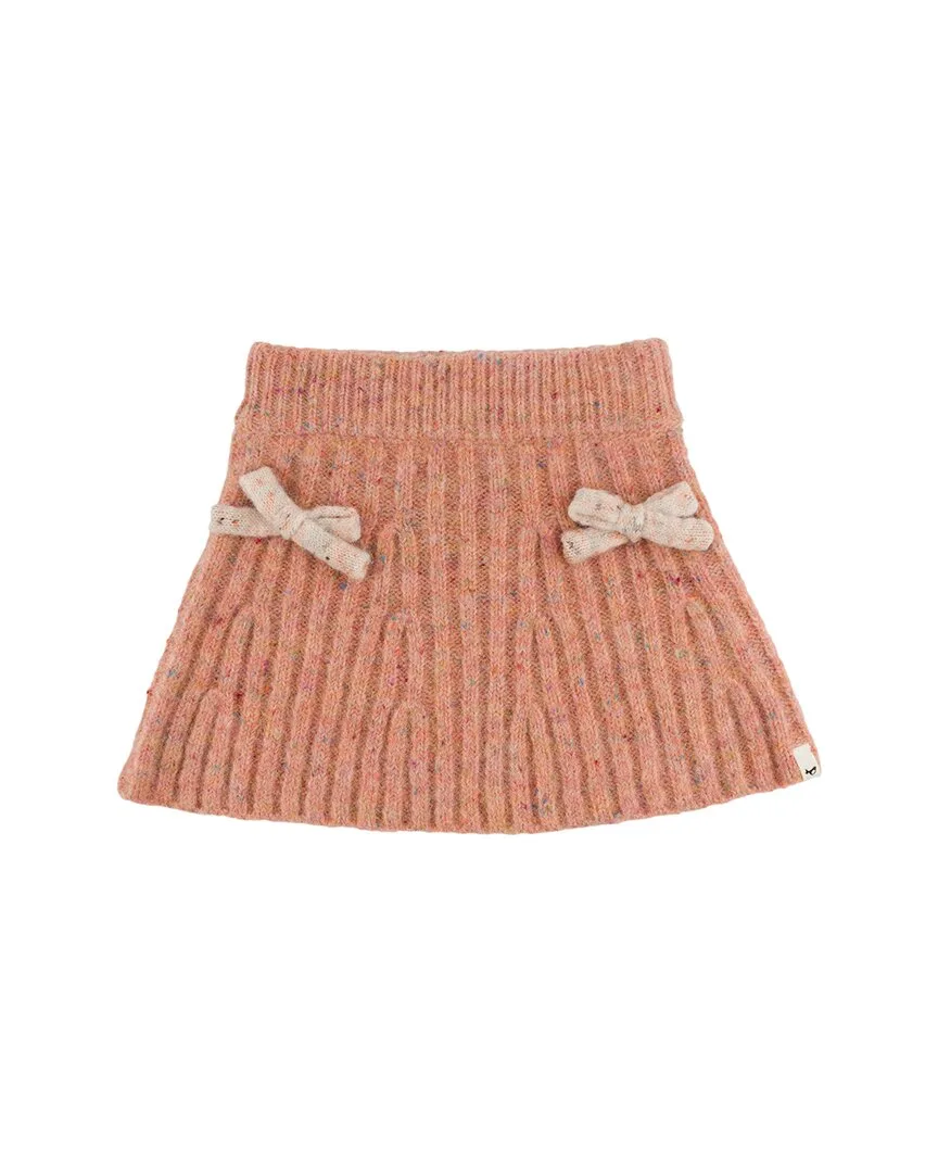 Bows Speckled Knitted Flare Skirt by Oh Baby