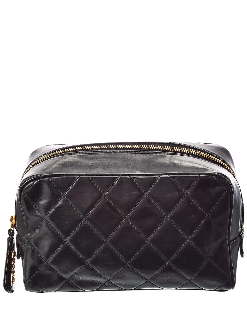 Black Patent Leather Cc Pouch (authentic Pre-Loved) by CHANEL