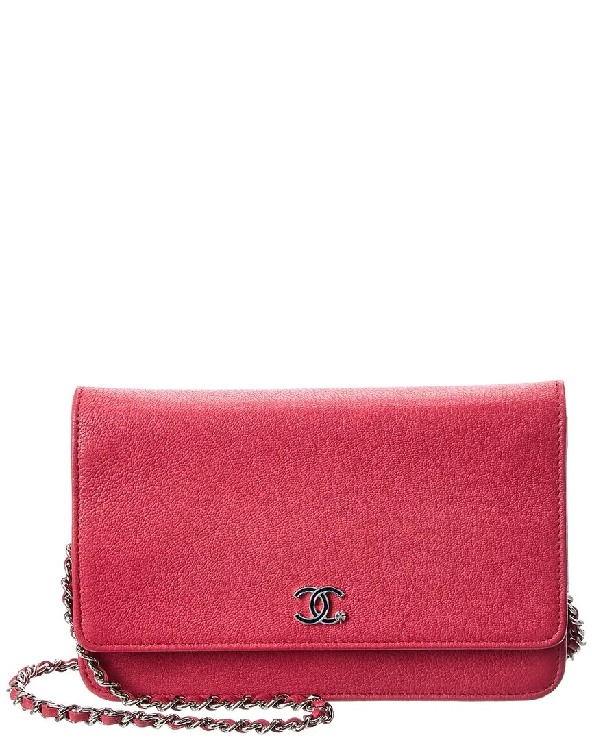Pink Caviar Leather Wallet on Chain (authentic Pre-Loved) by CHANEL