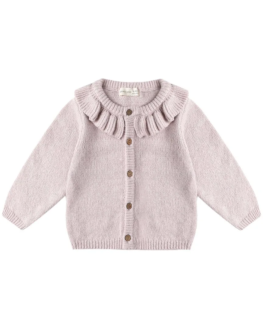 Ruffle Collar Cardigan by Quincy Mae