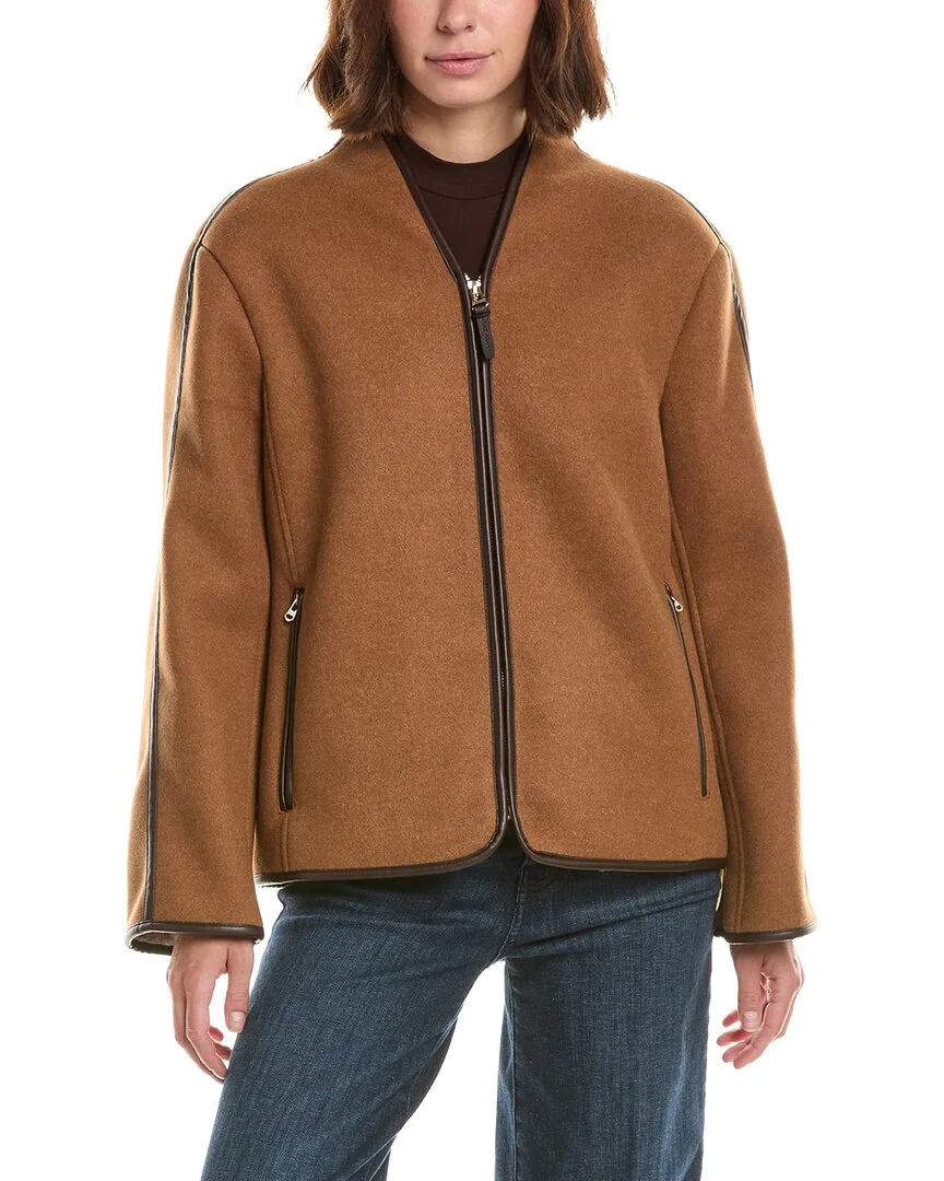 Novelty Wool Short Jacket by COLE HAAN