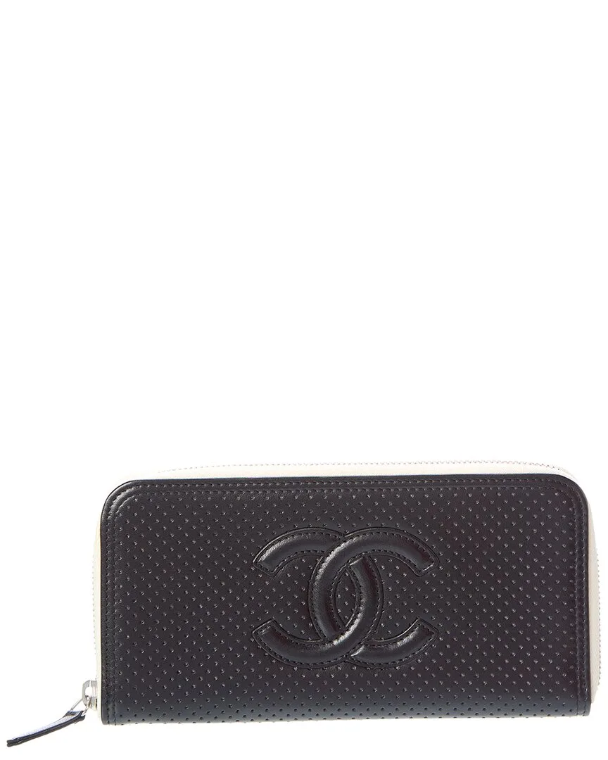 Black Calfskin Coco Mark Around Long Wallet (authentic Pre-Loved) by CHANEL