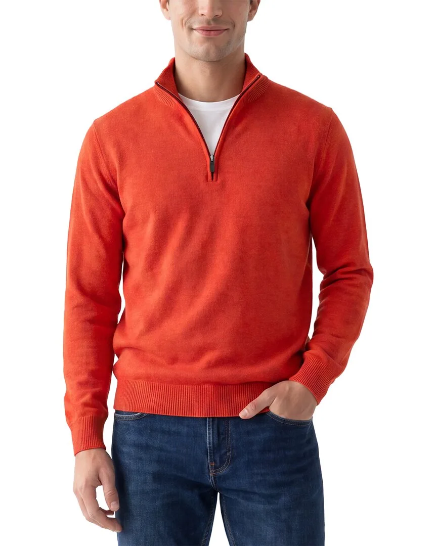 100% Cashmere Mock Neck 1/4-Zip 100% Cashmere Sweater by Forte