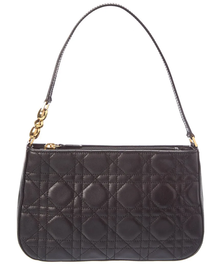 Black Lambskin Leather Pochette (authentic Pre-Loved) by Dior