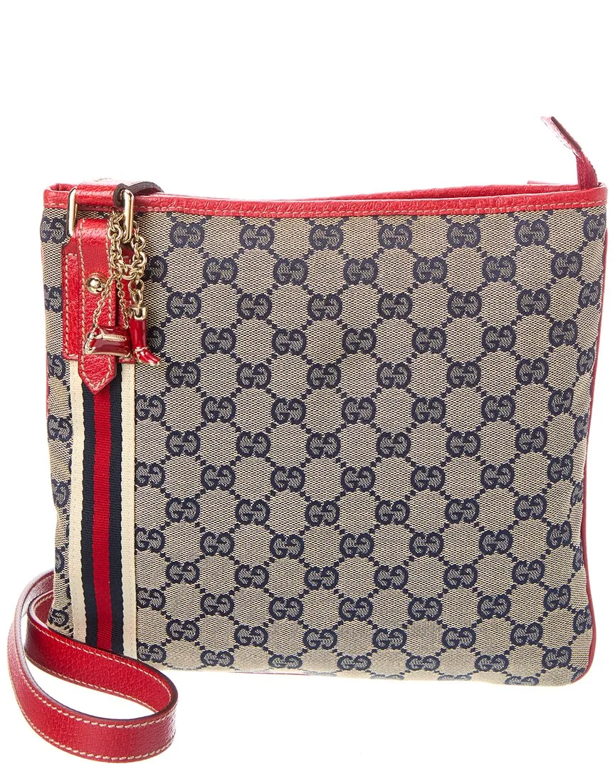 Red Canvas & Leather Jolicoeur Messenger (authentic Pre-Loved) by Gucci