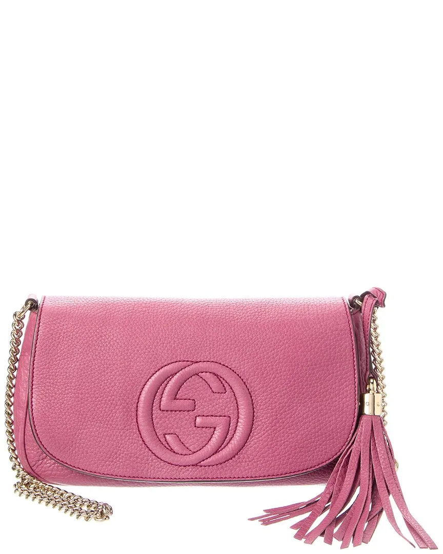 Purple Leather Soho Chain Flap Crossbody (authentic Pre-Loved) by Gucci