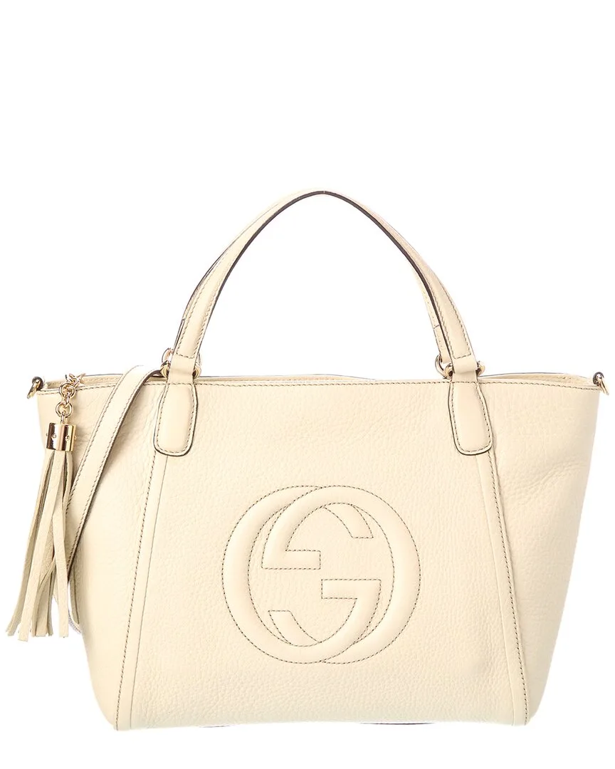 White Leather Soho Top Handle Bag (authentic Pre-Loved) by Gucci
