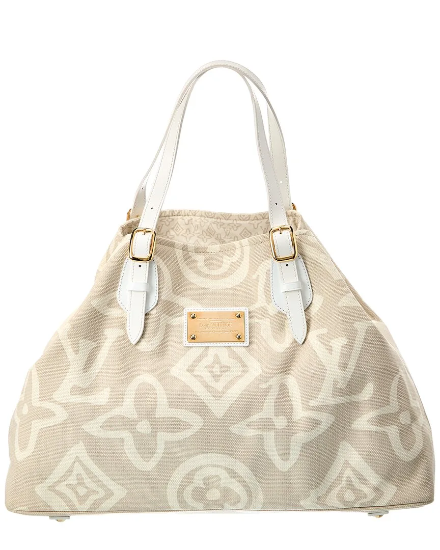Beige Canvas Tahitienne Cabas Pm (authentic Pre-Loved)