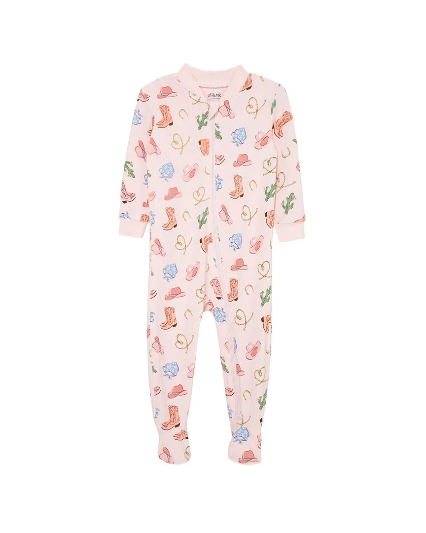 Cowgirl Zip Front Footie by Little Me