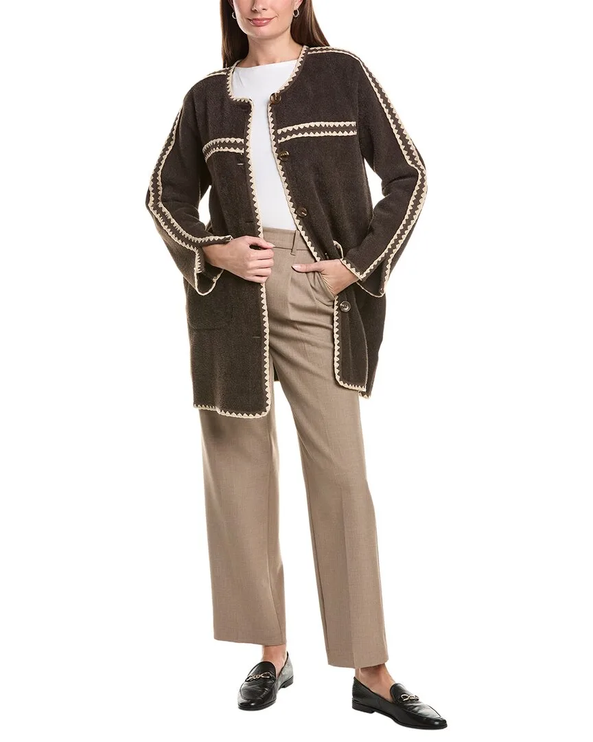 Mid Length Herringbone Mink Eyelash Coat by Nvlt