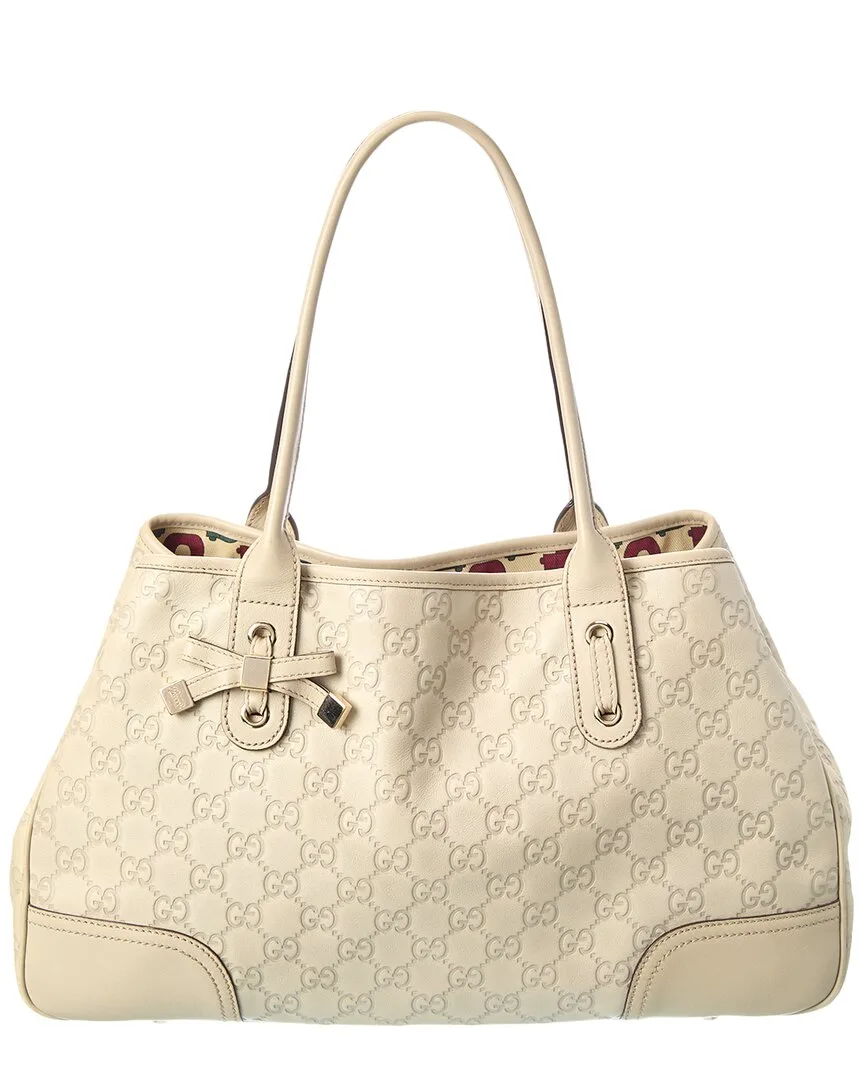 Cream Lambskin Leather Princy Tote (authentic Pre-Loved) by Gucci
