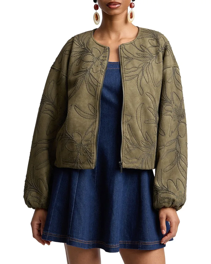 Jewel Neck Bomber Jacket by Bagatelle