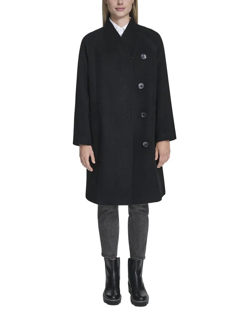 Chevron Wool Coat by COLE HAAN