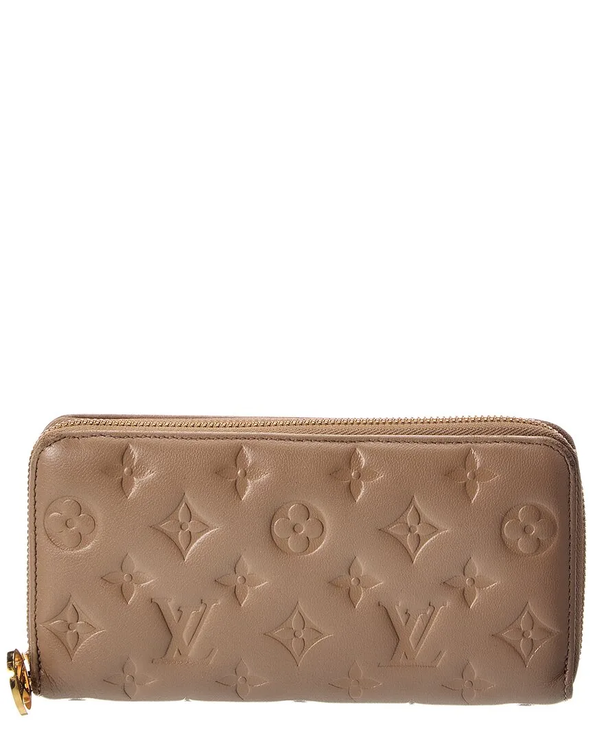 Beige Monogram Embossed Bp Zippy (authentic Pre-Loved) by Louis Vuitton