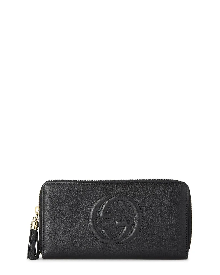 Black Leather Soho Zip Around Wallet (authentic Pre-Loved) by Gucci