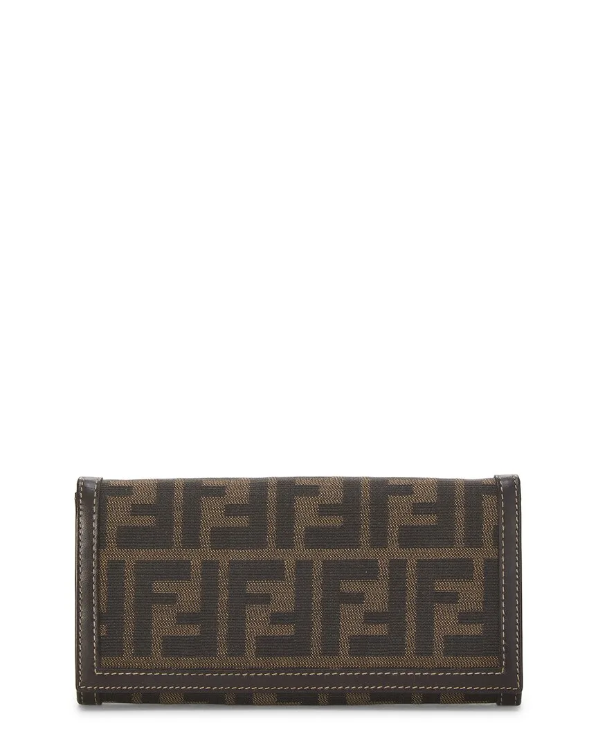 Brown Zucca Canvas Long Wallet (authentic Pre-Loved) by FENDI