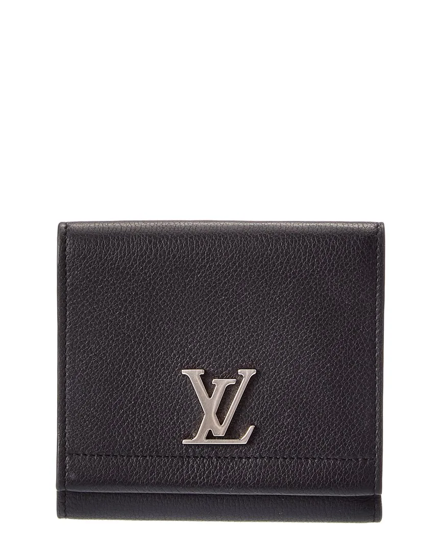 Black Leather My Lock Me Compact (authentic Pre-Loved) by Louis Vuitton