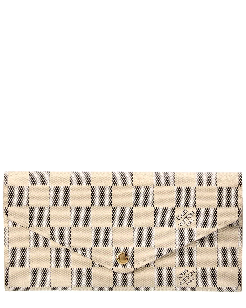 White Damier Azur Josephine Wallet (authentic Pre-Loved) by Louis Vuitton