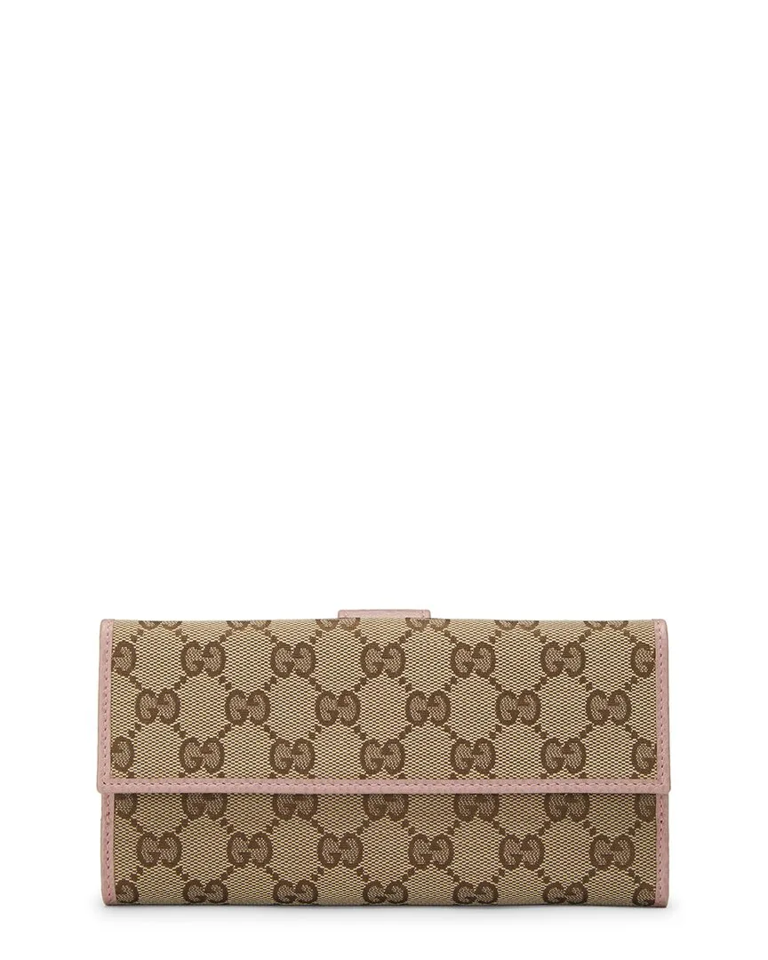 Pink Canvas Continental Wallet (authentic Pre-Loved) by Gucci