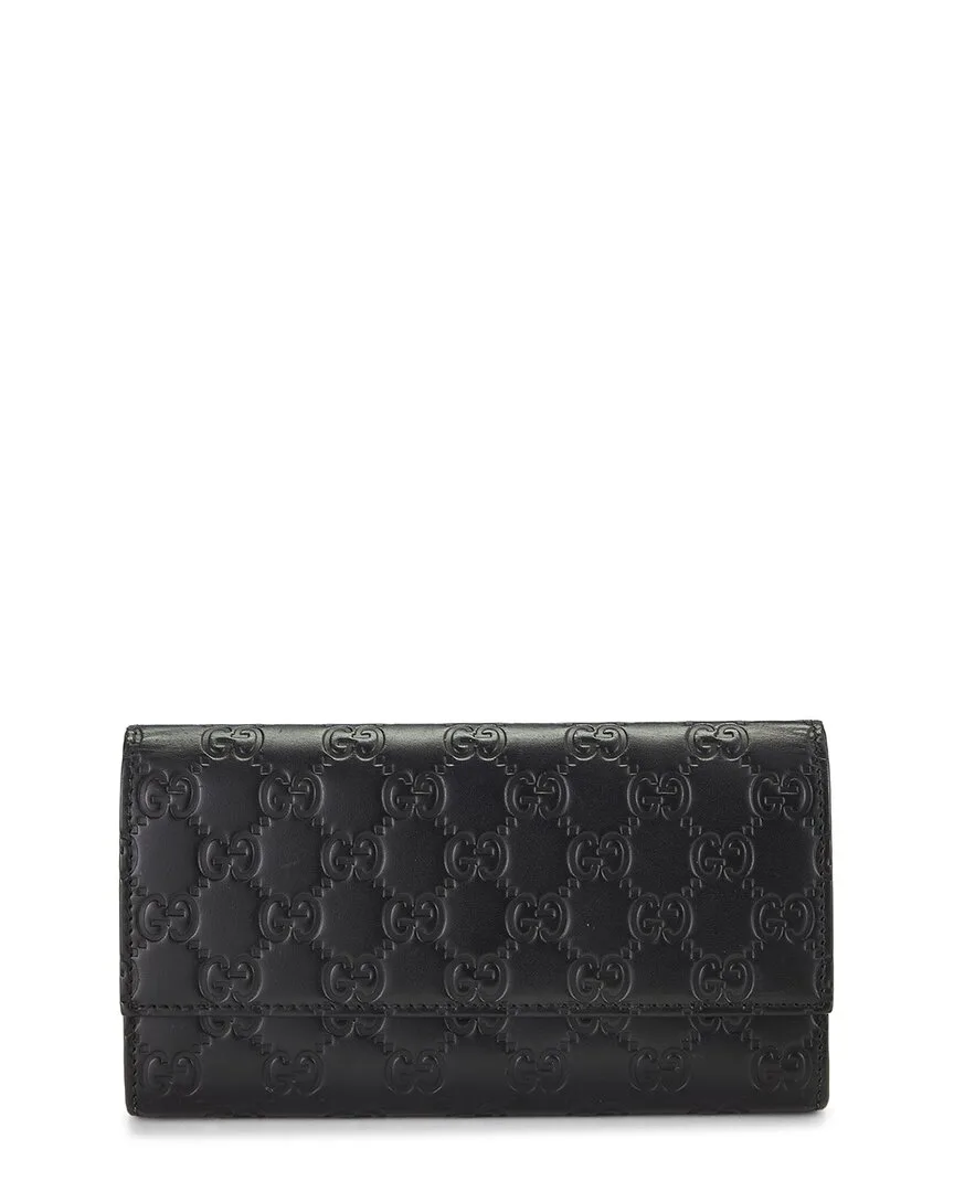 Black Guccissima Continental Wallet (authentic Pre-Loved) by Gucci