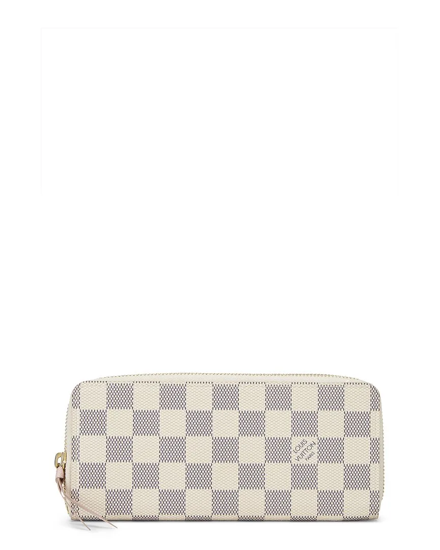 Pink Damier Azur Clemence Wallet (authentic Pre-Loved)