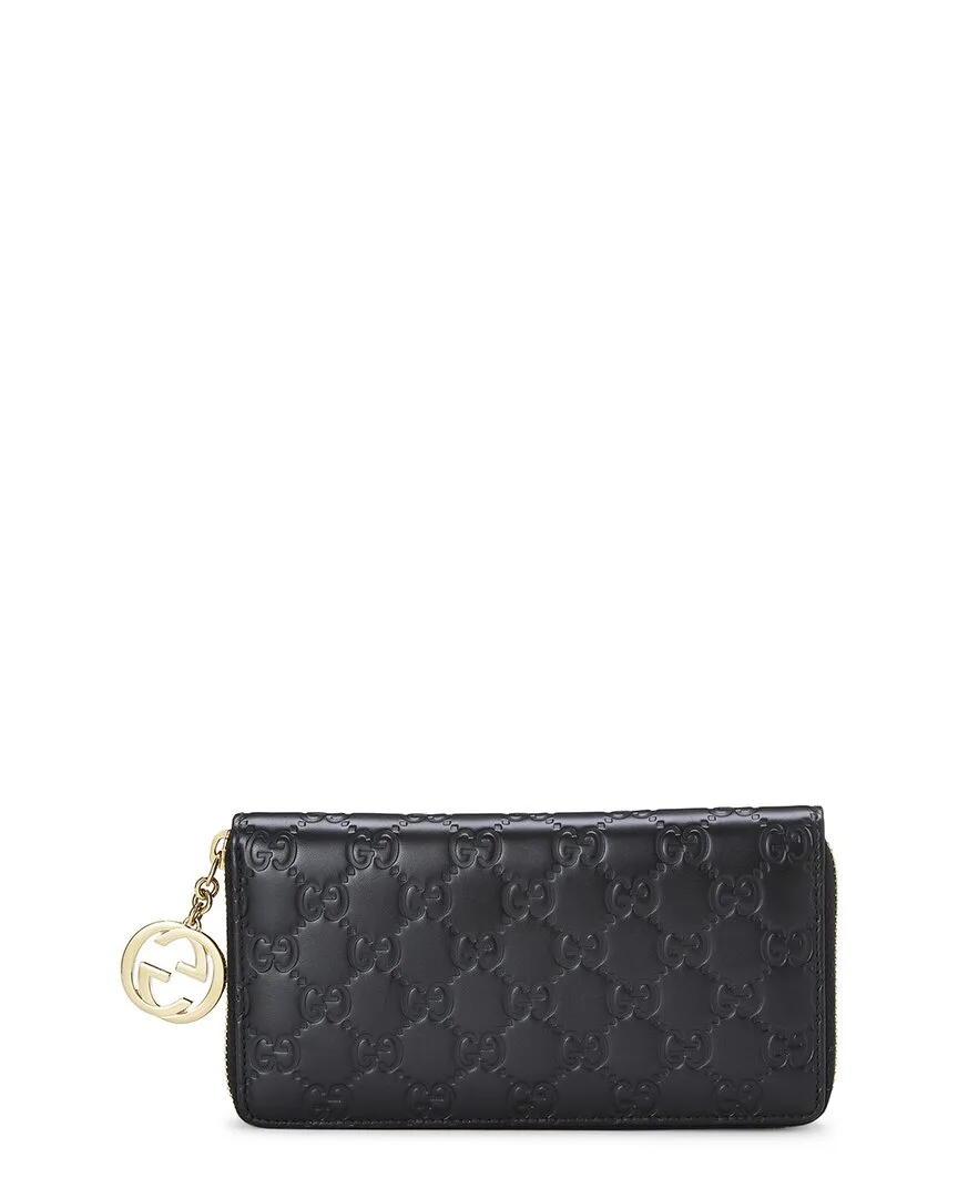 Black Guccissima Zip Around Wallet (authentic Pre-Loved) by Gucci