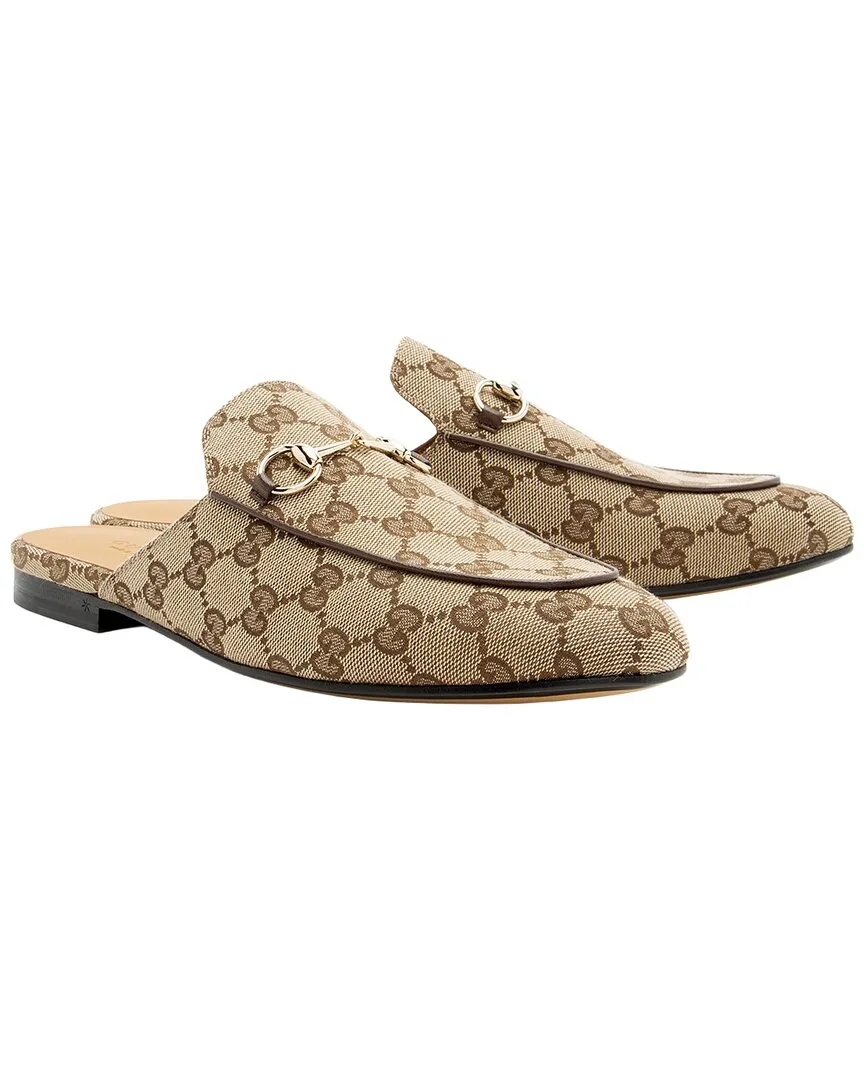 Canvas & Leather Princetown Mule (authentic Pre-Loved) by Gucci