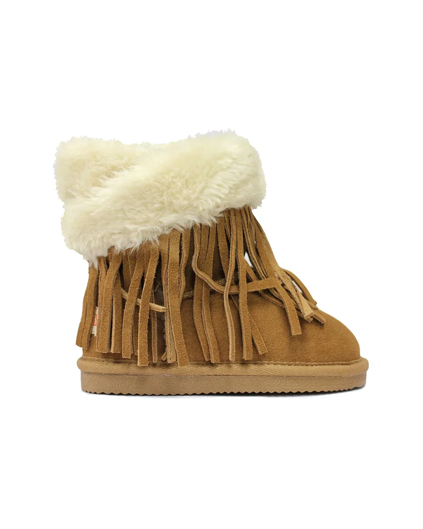 Fringe Wrap Suede Boot by Lamo