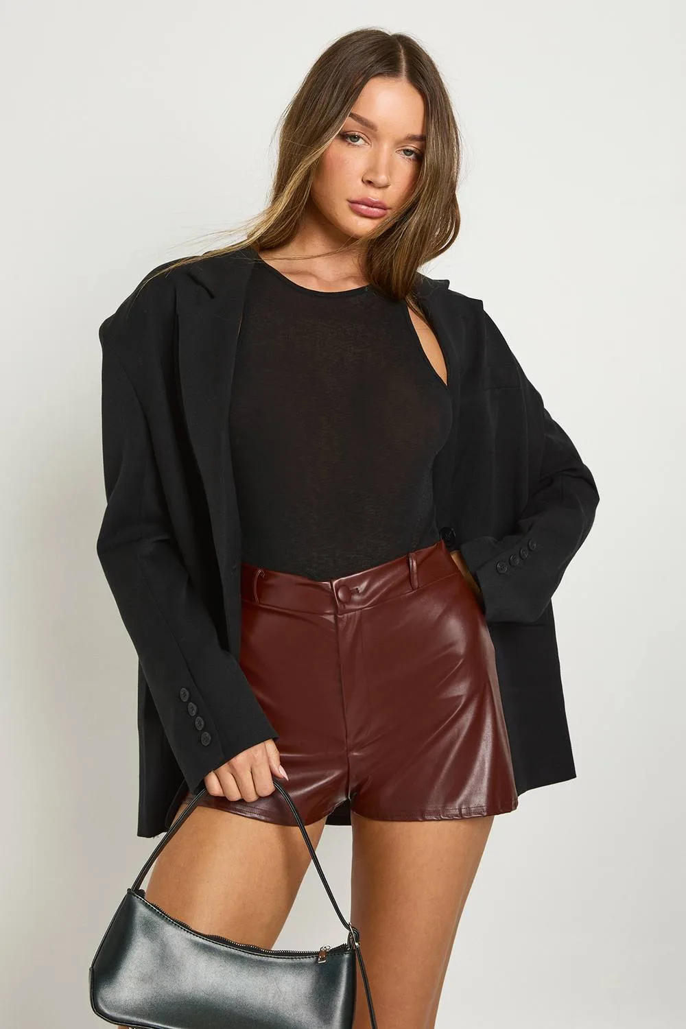 Pu Mini Short by boohoo