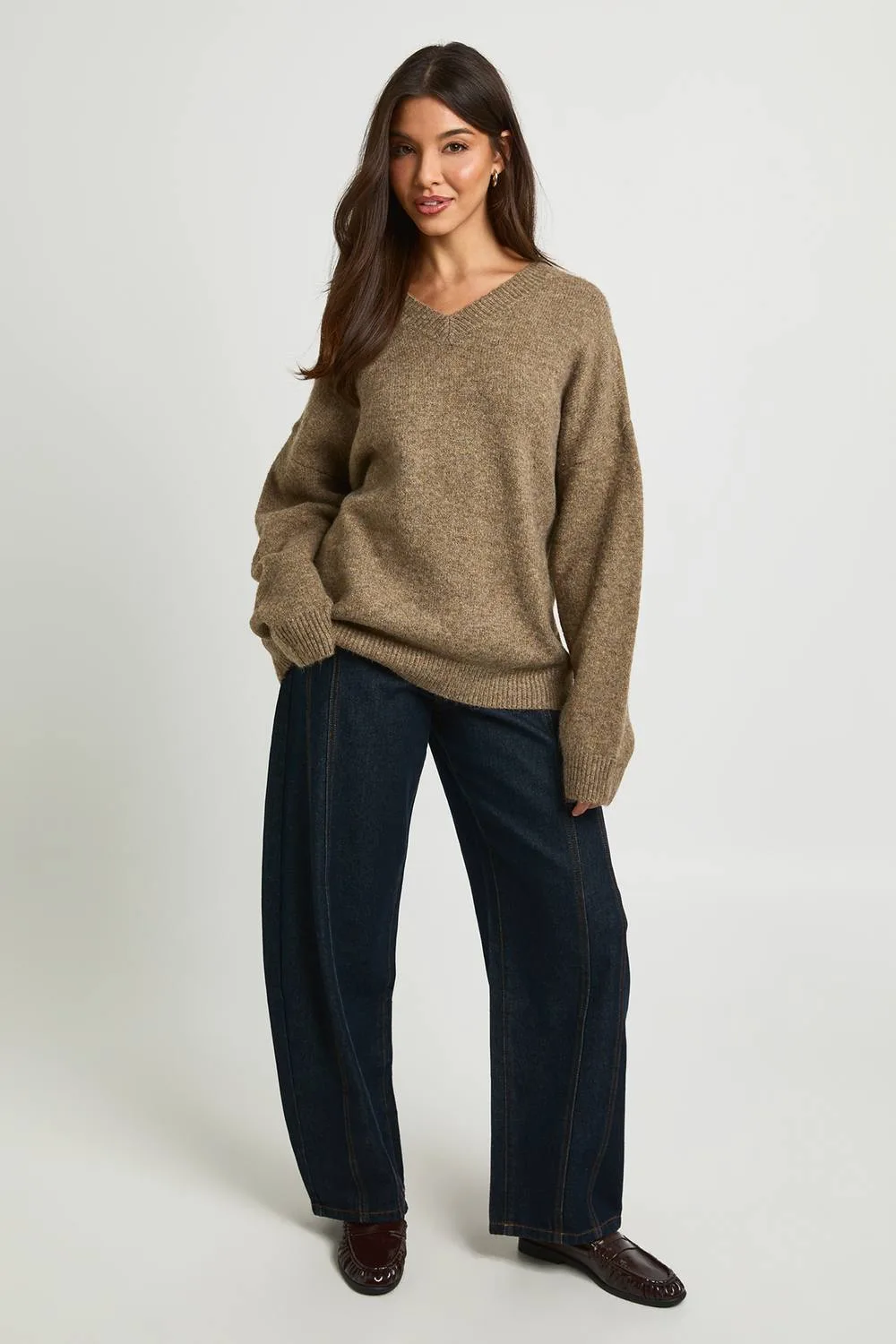 Super Soft V Neck Oversized Jumper